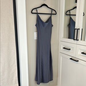 Oak & Fort Elegant Blue Slip Dress / Medium